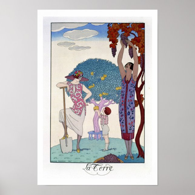 The Earth, 1925 (colour litho) Poster (Front)