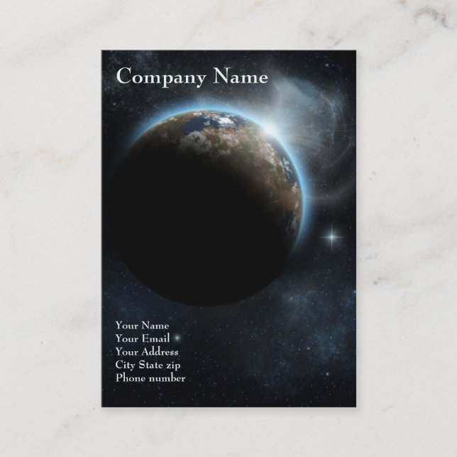 The Earth - 2012 Pocket Calendar Business Card (Front)