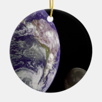 The Earth and Moon Ceramic Tree Decoration