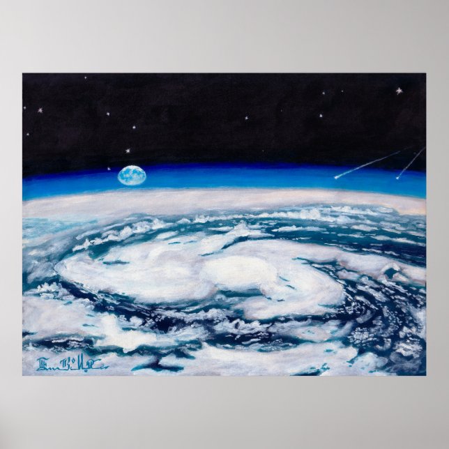 The Earth From a Spinning Height Poster (Front)