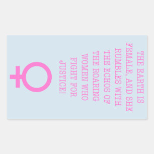 The Earth is Female Rectangular Sticker