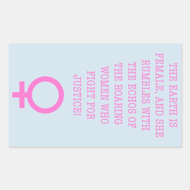The Earth is Female Rectangular Sticker (Front)