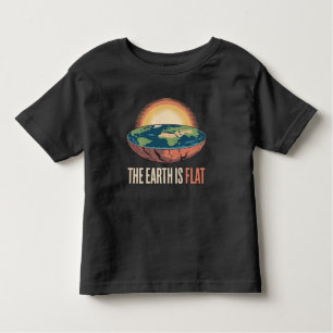 The Earth Is Flat Humorous Theory  Toddler T-Shirt
