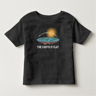 The Earth Is Flat Humorous Theory  Toddler T-Shirt
