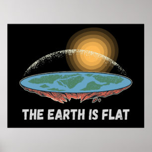 The Earth Is Flat Humourous Theory  Poster