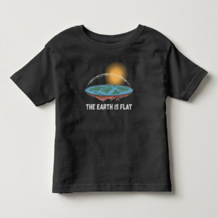 The Earth Is Flat Humourous Theory  Toddler T-Shirt