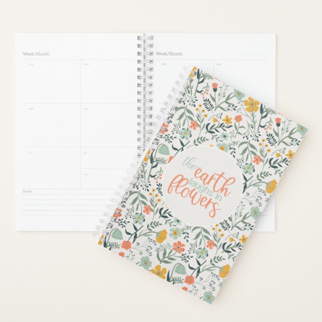 The Earth Laughs In Flowers Botanical Pattern Planner (Display)