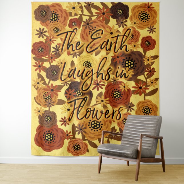 The Earth Laughs in Flowers Extra Large Tapestry (In Situ)