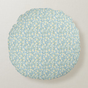 The Earth Laughs In Flowers Round Cushion