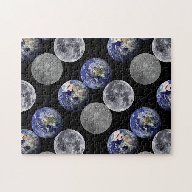 The Earth & Moon From Space Jigsaw Puzzle (Horizontal)