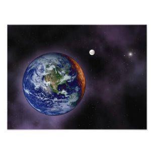The Earth shown at the outer edges Photo Print