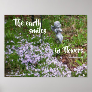THE EARTH SMILES IN FLOWERS EMERSON  POSTER