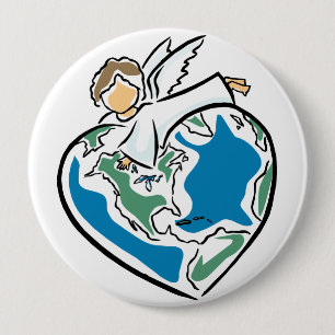 The Earth's Angel - 10 Cm Round Badge