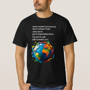 "The Earth's Call: Will We Listen"? Environmental T-Shirt