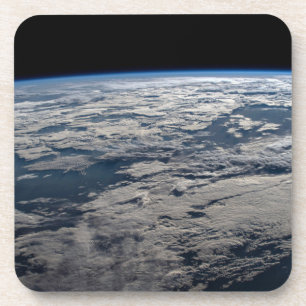 The Earth's Limb Above A Cloudy Western Australia. Coaster