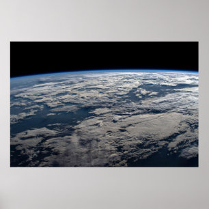 The Earth's Limb Above A Cloudy Western Australia. Poster