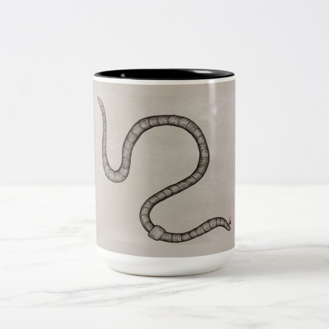 The Earthworm Two-Tone Coffee Mug (Center)