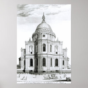 The East Prospect of St. Paul's Cathedral Poster