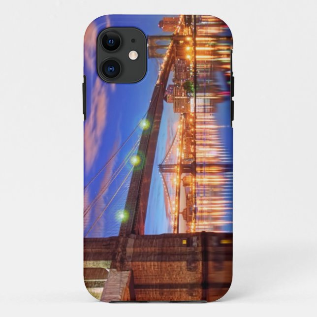 The East River, Brooklyn Bridge, Manhattan Case-Mate iPhone Case (Back)