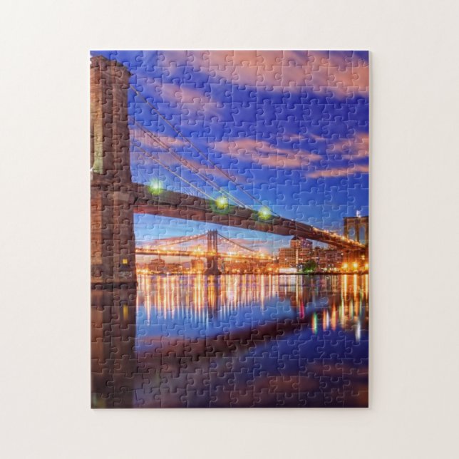 The East River, Brooklyn Bridge, Manhattan Jigsaw Puzzle (Vertical)