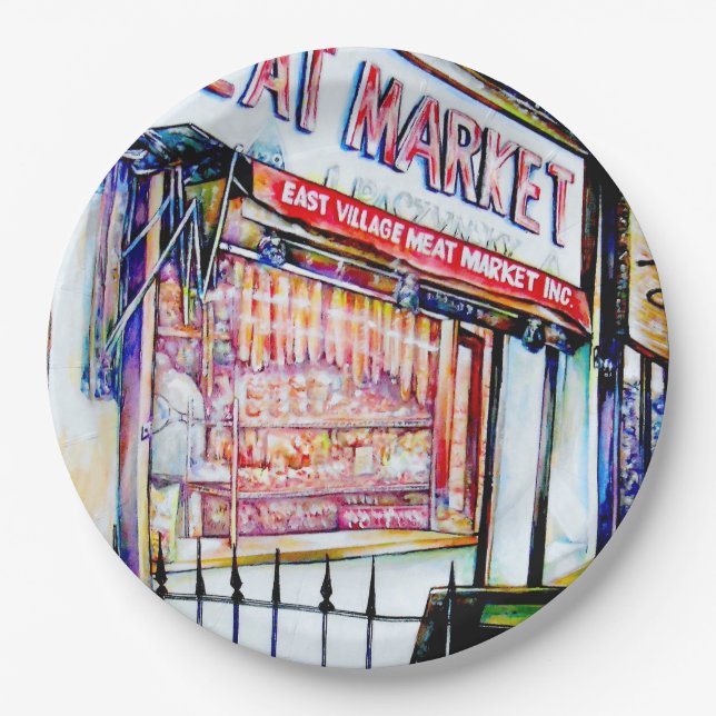 The East Village's Garden of Wisdom Paper Plate (Front)