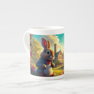 The Easter Bunny on a Secret Mission Bone China Mug