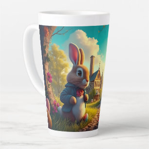 The Easter Bunny on a Secret Mission Latte Mug