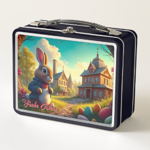 The Easter Bunny on a Secret Mission Metal Lunch Box