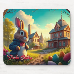 The Easter Bunny on a Secret Mission Mouse Pad