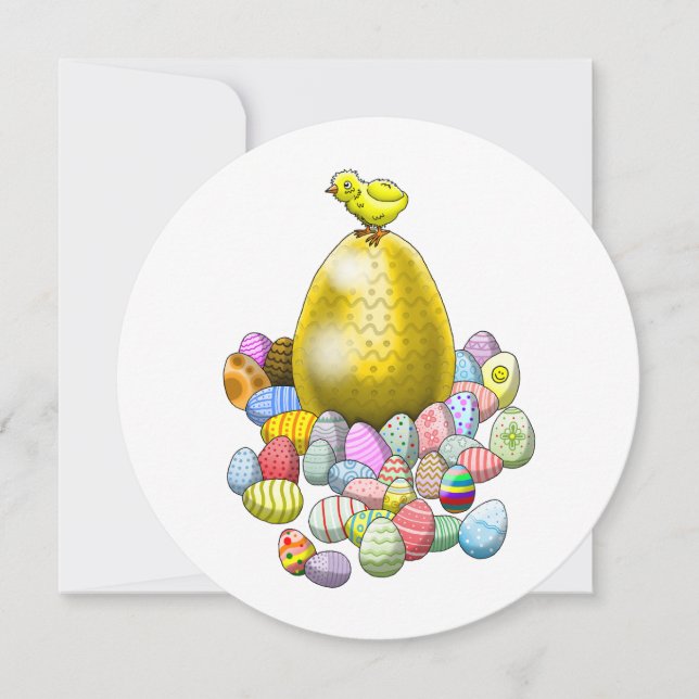 The Easter Chick and the Golden Easter Egg Card (Front)