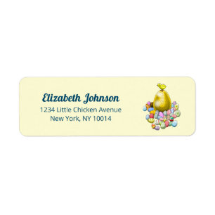The Easter Chick and the Golden Easter Egg Return Address Label