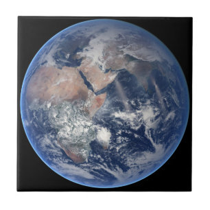 The Eastern Hemisphere On Planet Earth. Ceramic Tile