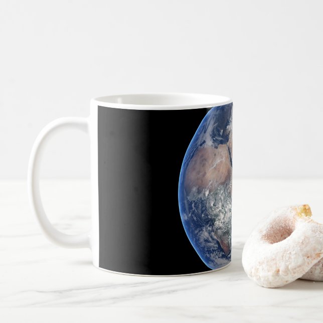 The Eastern Hemisphere On Planet Earth. Coffee Mug (With Donut)