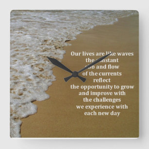 The Ebb and Flow of Life Square Wall Clock