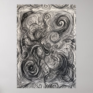 The echo of a mountain poster