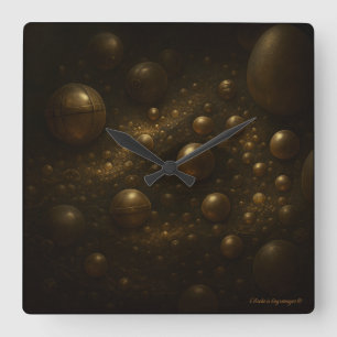 The Ecumene of the Spheres - Square Wall Clock