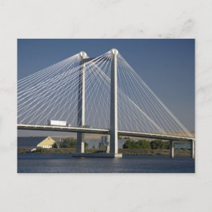The Ed Hendler Bridge spans the Columbia River Postcard
