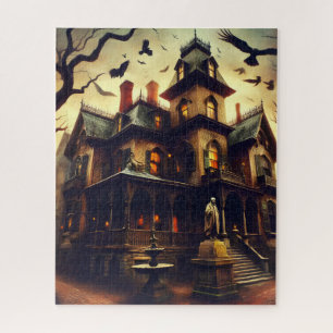 The Edgar Allan Poe Macabre Mansion  Jigsaw Puzzle