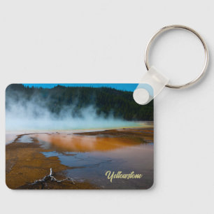 the edge of the Grand Prismatic Spring Yellowstone Key Ring