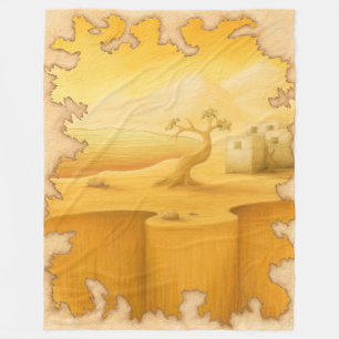 "The Edge of the World" Adventure Motif Painting Fleece Blanket