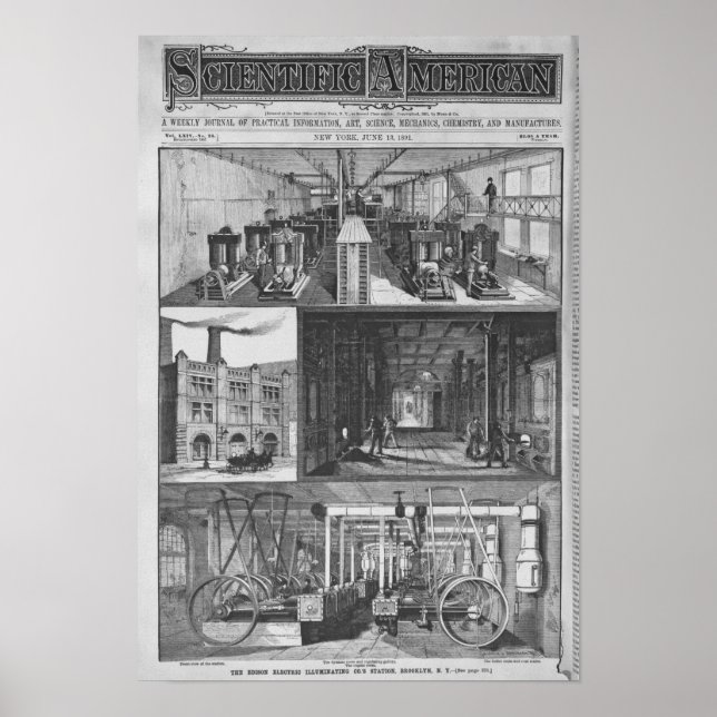 The Edison Electric Illuminating Co's Station Poster (Front)