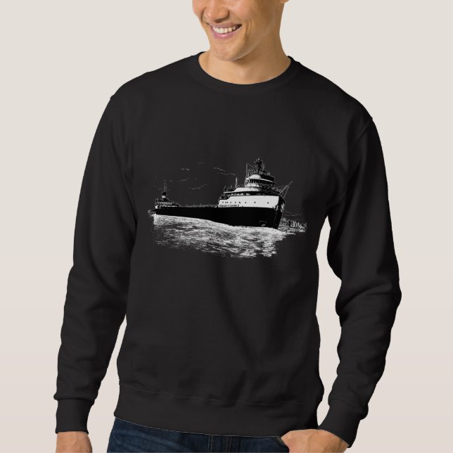 The Edmund Fitzgerald ~ Famous Maritime Shipwreck Sweatshirt (Front)