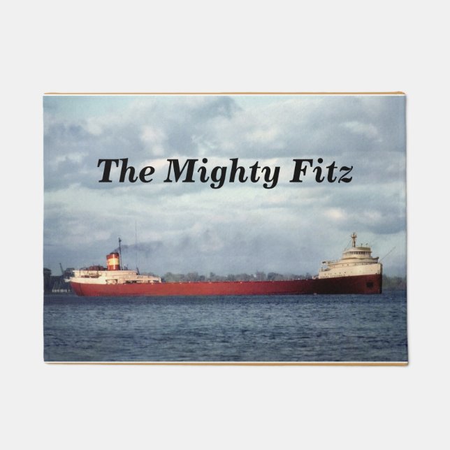 The Edmund Fitzgerald Mighty Fitz to Customise Doormat (Front)