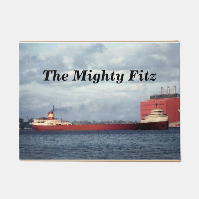 The Edmund Fitzgerald Mighty Fitz to Customise Doormat (Front)