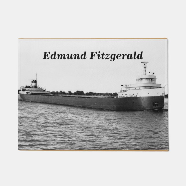 The Edmund Fitzgerald Mighty Fitz to Customise Doormat (Front)