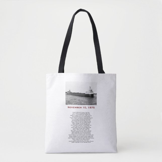 The Edmund Fitzgerald Tote Bag (Front)