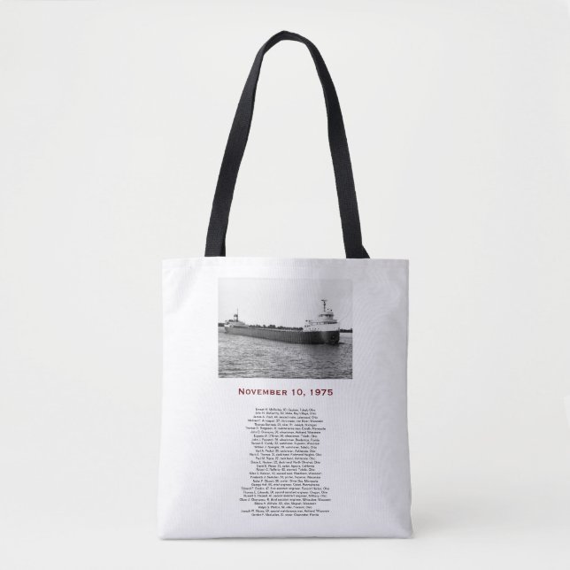 The Edmund Fitzgerald Tote Bag (Front)