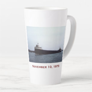 The Edmund Fitzgerald with Crew Names Latte Mug