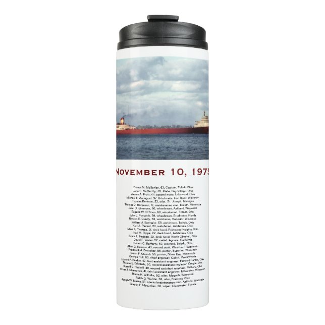 The Edmund Fitzgerald with Crew Names Mug (Front)