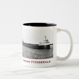 The Edmund Fitzgerald with Crew Names Two-Tone Coffee Mug